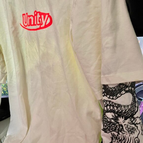 H&M x HERON PRESTON Mens Double Layered T-Shirt - Picture 2 of 3